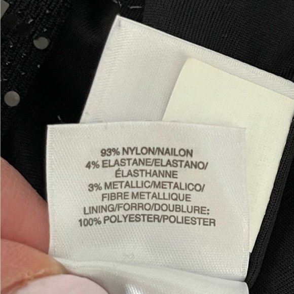 ❌SOLD ❌Anne Klein High Waist Wide Leg Black Sequins Jumpsuit with tie Waist size - Picture 7 of 10